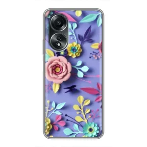 Чехлы с Цветами для OPPO A58 (4G) (VPrint) (Цветочный дизайн)