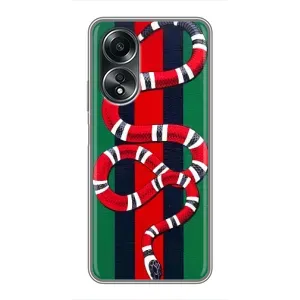 Чехол с принтом «Gucci змия» для OPPO A58 (4G)