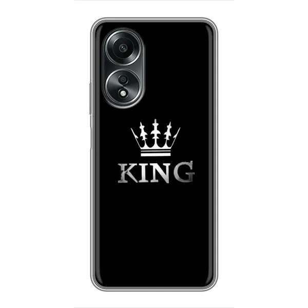 Чехол с принтом «KING» для OPPO A58 (4G)