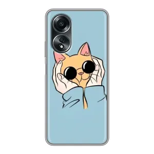 Чохол на ОППО А58 (4G) з Котиками (VPrint) (Котик в окулярах)