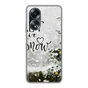 Новорічні, Святкові Чохли для OPPO A58 (4G) - 2024 год (Let it snow)