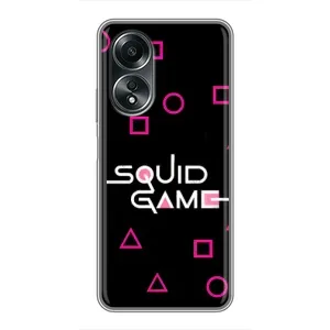 Чехол Гра в кальмара для OPPO A58 (4G) (Паттерн Игра кальмара)