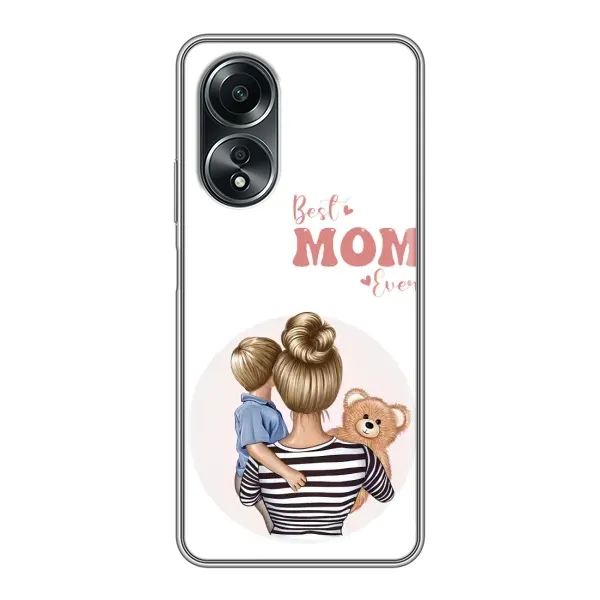 Чехол с принтом «Мама и сын» для OPPO A58 (4G)