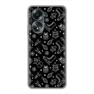 Новорічні, Святкові Чохли для OPPO A58 (4G) - 2024 год (Новорічний фон)