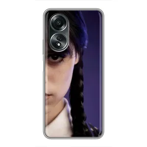 Чехол с дизайном Венздей 2 на OPPO A58 (4G) (Загадочный взгляд Уэнздей)