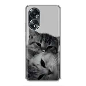 Чохол з малюнком кіт на OPPO A58 (4G) (Пара котів)