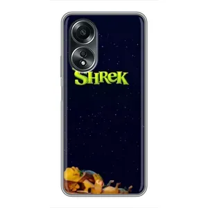 Чехол с мультфильмом Шрек на OPPO A58 (4G) (Отдыхающий Шрек)