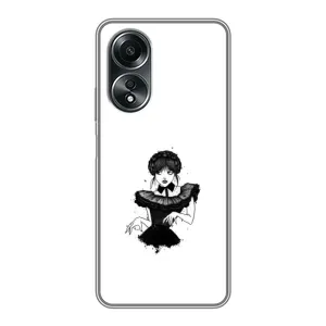 Чехлы Венсдей на OPPO A58 (4G) Уэнсдей (AlphaPrint) (танец Уэнздей)