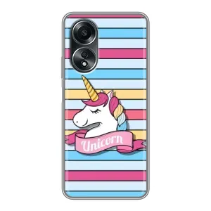 Чохол для ОППО А58 (4G) - (Єдинорожки - Новинки) (AlphaPrint) (Unicorn)