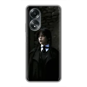 Чехол с дизайном Венздей 2 на OPPO A58 (4G) (Темный стиль Уэнздей)