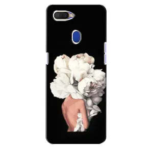 Чехлы (ART) Цветы на Oppo A5s (VPrint) (Білі квіти)