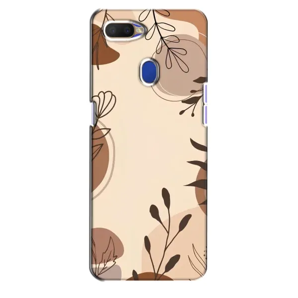 Чохол з принтом «Коричневі квіти» для OPPO A5s
