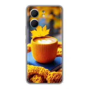 Чехол с принтом «Кофе на желтом пледе» для OPPO A5x