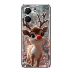 Яркий чехол для OPPO A5x с Зимними Оленятами