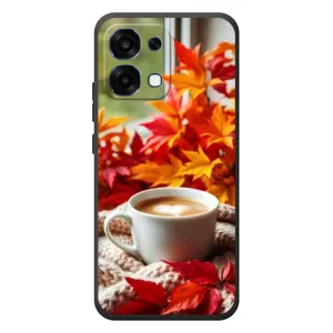 Чехол с принтом «Кофе и листья» для OPPO A6 Pro