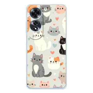 Чехол с принтом «Коллаж котов» для OPPO A60 5G