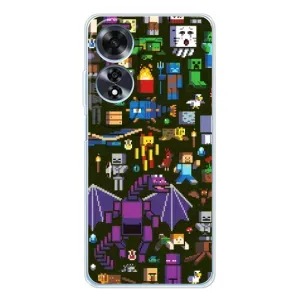Чехол с принтом «Коллаж Майнкрафт» для OPPO A60 5G