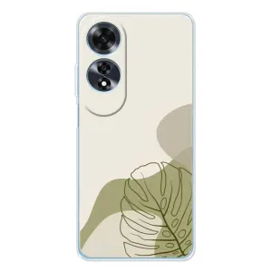 Силконовий чохол з принтом в квітах на OPPO A60 5G (Зелена монстера дизайн)