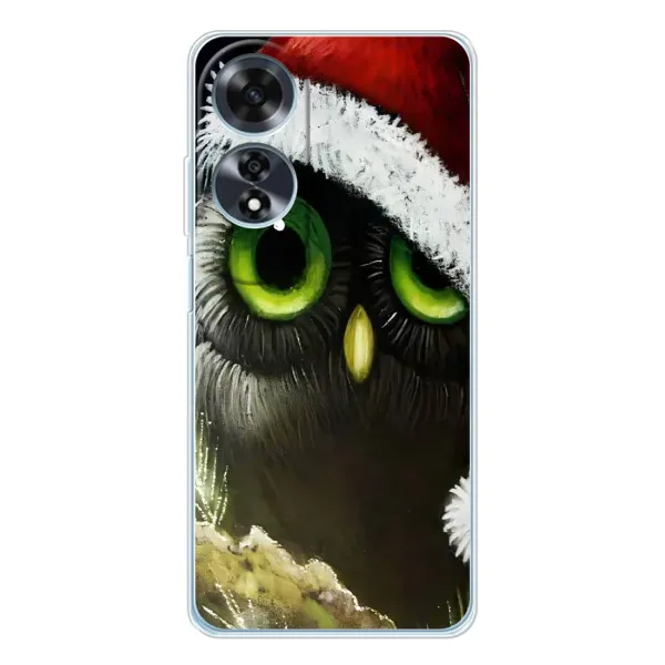 Чехол с принтом «Новогодняя Сова» для OPPO A60 5G