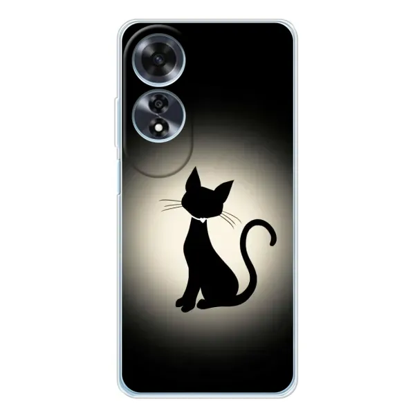 Чохол з принтом «Силует котика» для OPPO A60 5G Чохол з принтом «Силует котика» для OPPO A60 5G