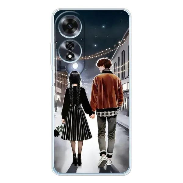 Чохол з принтом «Венздей та Тайлер» для OPPO A60 5G Чохол з принтом «Венздей та Тайлер» для OPPO A60 5G