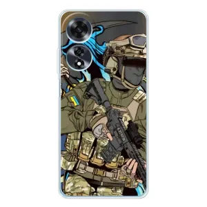 Чехлы с картинкой ЗСУ для OPPO A60 5G (AlphaPrint) (Воїн ЗСУ)
