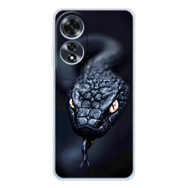 Чохол з принтом «Чорна змія» для OPPO A60 5G