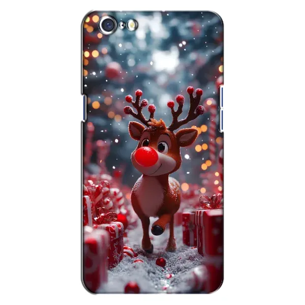 Чехол с принтом «Олень среди подарков» для OPPO A71