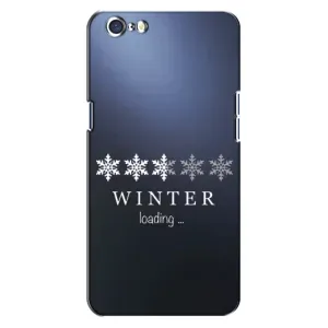 Зимние Чехлы для Оппо А71 - прозрачный фон (Winter loading)