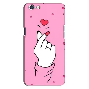 Чохол з принтом для Oppo A71 (AlphaPrint - Знак сердечка)
