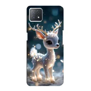Яскравий чохол для OPPO A72 (5G) з Зимові Оленята (Блискуче оленятко)