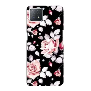 Чохли з квітами для Oppo a72 (5G) (VPrint) (Квіти на чорному)