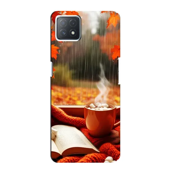 Чехол с принтом «Кофе и дождь» для OPPO A72 (5G)
