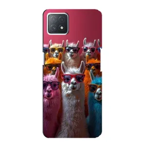 Чохол з принтом стильні тварини для OPPO a72 (5G) (Лами в окулярах)