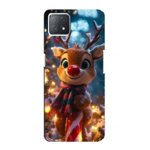 Яскравий чохол для OPPO A72 (5G) з Зимові Оленята (Олень з шарфом)