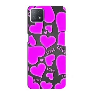 Чехлы для любимой на OPPO a72 (5G) (VPrint) (Pink hearts)