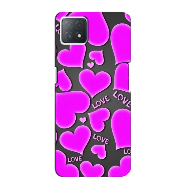 Чехол с принтом «Pink hearts» для OPPO A72 (5G) Чехол с принтом «Pink hearts» для OPPO A72 (5G)