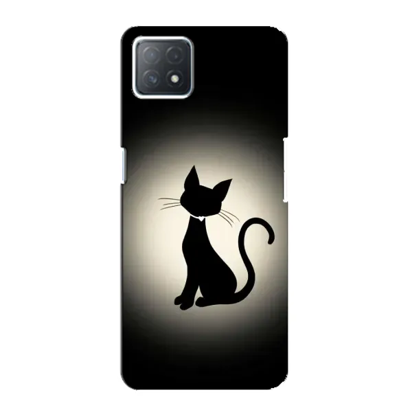 Чохол з принтом «Силует котика» для OPPO A72 (5G)