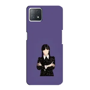 Чехлы Венсдей на Oppo a72 (5G) Уэнсдей (AlphaPrint) (Уэнздей в черном)