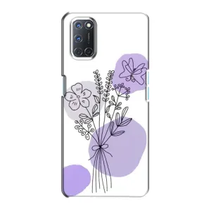 Чехол с принтом «Букет фиолетовая абстракция» для OPPO A72