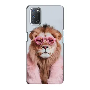 Чохол з принтом стильні тварини для OPPO A72 (Лев в окулярах)