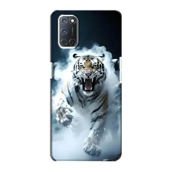 Чохол з принтом «Білий тигр у диму» для OPPO A72 Чохол з принтом «Білий тигр у диму» для OPPO A72