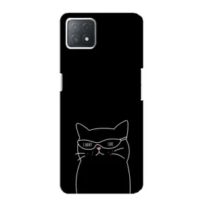 Чехол с рисунком кот на Oppo a73 (5G) (Равнодушный кот)