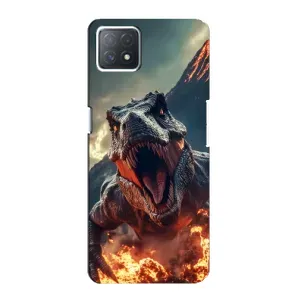 Чохол з картинкою 'Хижаки' для Oppo a73 (5G) (Вогняний динозавр)