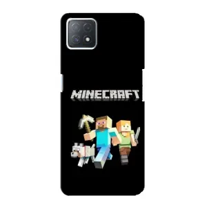 Чохол з принтом «герої Minecraft» для OPPO A73 (5G)