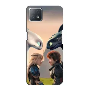 Чехол как приручить дракона на Oppo a73 (5G) (Иккинг и Астрид)