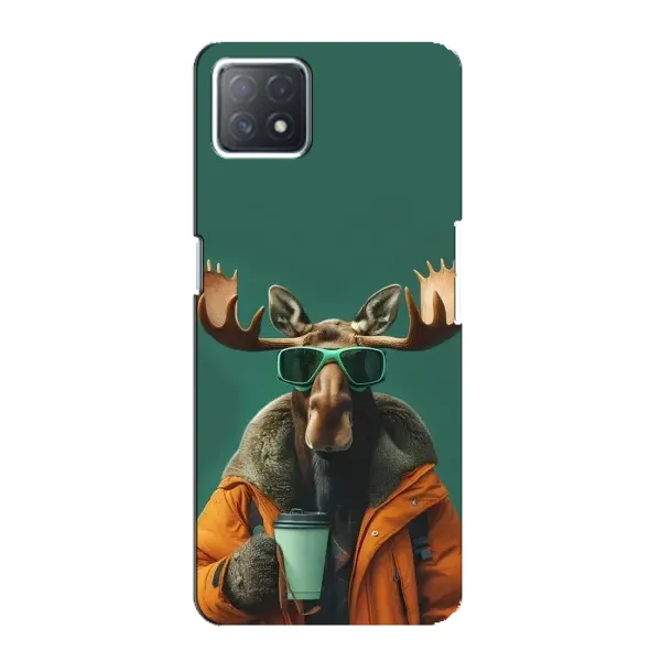 Чехол с принтом «Лось с кофе» для OPPO A73 (5G) Чехол с принтом «Лось с кофе» для OPPO A73 (5G)