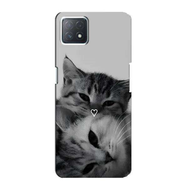 Чехол с принтом «Пара котов» для OPPO A73 (5G)