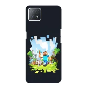 Чохол з принтом «персонажі Minecraft» для OPPO A73 (5G)