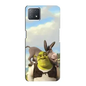 Чехол с мультфильмом Шрек на Oppo a73 (5G) (Шрек и Осел)